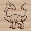 Free SVG clip art design featuring a dinosaur for personal or commercial use.