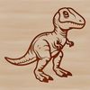 A detailed SVG vector art image of a dinosaur for commercial or personal use projects.