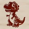 Free Vector Baby T-Rex Graphic Design Prehistoric baby dinosaur illustration for design projects.