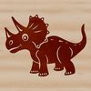 Prehistoric Triceratops Illustration A detailed illustration of a triceratops, a prehistoric dino from the Cretaceous period, in vector design format.