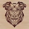 Australian Dog Breed Illustration in Vector Format Image of an Australian Shepherd dog breed in vector format.