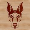 Free Doberman Pinscher SVG Download A vector illustration of a Doberman Pinscher dog breed, ideal for use in graphic design.