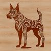 Stunning Doberman Pinscher Illustration A detailed illustration of a standing Doberman Pinscher, suitable for various uses.