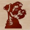 Furry Face SVG Design A portrait of a small breed dog with a distinctive beard and eyebrows, commonly known as a Miniature Schnauzer.