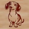 Dachshund Icon Graphic An adorable Dachshund animal icon designed as scalable SVG graphics.