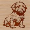 Free Havanese Clip Art Design for Crafting Havanese dog breed illustration in vector format, ideal for digital designs and crafts.