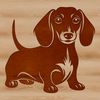 Dachshund Breed Vector Graphic A standing dachshund dog breed in vector format.