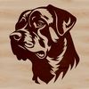 Rottweiler Portrait Vector Graphic Illustrated portrait of a Rottweiler dog, created as a scalable digital graphic for personal or commercial projects.