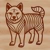 Close-up portrait of a Shiba Inu dog with distinctive fox-like features.