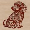 Dachshund Breed Dog Illustration A vector illustration of a seated Dachshund breed dog.