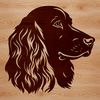 Beautiful Dog Breed Vector Art Portrait illustration of a friendly Cocker Spaniel with its head held high.
