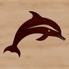 Vibrant Dolphin Vector Illustration A stylized illustration of a dolphin in the ocean, suitable for vector graphics and design.