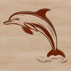 Dolphin Clipart Design A digital illustration of a marine mammal swimming in the ocean.