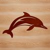 Underwater Delight: A Stylized Dolphin Illustration A stylized illustration of a dolphin in the ocean, suitable for vector graphics and digital design.