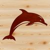 Vector Dolphin Art Illustration A vector illustration of a dolphin in its natural habitat.