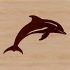 A vector graphic representation of a dolphin, highlighting its unique features and suitable for various designs and crafts.
