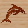 Wild Dolphin Graphic Design A detailed illustration of a dolphin in the ocean, suitable for digital and cutting machine applications.