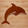 Underwater Dolphin SVG Vector Art A realistic illustration of a dolphin in the ocean, suitable for vector design and cutting machine projects.