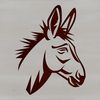 Donkey Head Illustration A detailed illustration of a donkey's head, suitable for vector art designs.