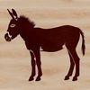 A single standing donkey in outline form, suitable for digital design and crafting projects.