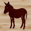 Free Vector Donkey Illustration A standing donkey depicted as vector art, suitable for various design and craft applications.