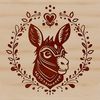 Colorful Donkey SVG Clip Art Vector graphic of a colorful donkey featuring intricate design elements.