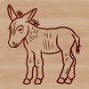 Cute Donkey Illustration A standing domesticated donkey animal illustration in vector format.