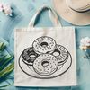 Beautiful Donut Svg File A colorful illustration of a donut with frosting and sprinkles, suitable for use as vector art in graphic design.