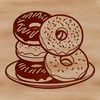 A vector illustration of a donut, suitable for digital crafting or commercial design projects.