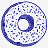 Circular Delight Clipart A simple illustration of a circular donut with a ring shape.