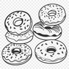 Vector Donut Design Free Download A colorful illustration of a donut as a vector graphic.
