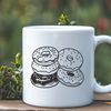 Cricut Cuttable Donut Template A colorful illustration of a circular donut with frosting and sprinkles, created as vector art.