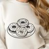 A stylized illustration of a classic glazed donut, suitable for printing on various mediums.