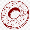 Beautiful Donut Illustration SVG A high-quality digital image of a donut designed with precision and scalability in mind.
