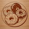 SVG donut clip art design used for crafting and DIY projects.