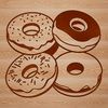 A vector design of a sweet donut dessert for various applications including cutting files and digital designs.