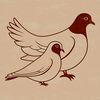 A simple illustration of a dove in flight, suitable for digital design projects.