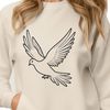 Free White Dove Silhouette A high-resolution SVG illustration of a white dove in flight, suitable for vector design and cutting machine projects.