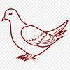 Beautiful Dove SVG Clip Art Design A detailed vector illustration of a dove in flight.