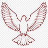 Whimsical White Dove Illustration A white dove perched on a branch, represented in vector format.