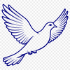 Winged Symbol of Peace A white dove with outstretched wings, illustrated in vector format.