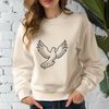 Symbolic Dove Perched in Nature A white dove perched on a branch, symbolizing peace and serenity in various cultures.