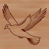 Vector illustration of a peaceful dove in flight, suitable for digital design projects.