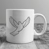 Beautiful Dove Silhouette An SVG design of a bird featuring a dove's distinctive shape.