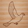 A digital rendering of a bird in SVG design style.