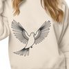 White Dove Illustration in Simple Style A stylized illustration of a white dove against a simple background.