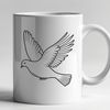 Simplified Dove Illustration A detailed illustration of a Dove in a simplified style, suitable for various design applications.