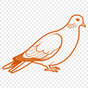 Beautiful Vector Dove Illustration A detailed illustration of a dove in vector format, suitable for digital applications.