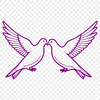 Bird of Peace Illustration A simple illustration of a white dove perched on a branch, suitable for use in various design contexts.