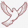 A white bird with a rounded body and a small head, set against a transparent background.